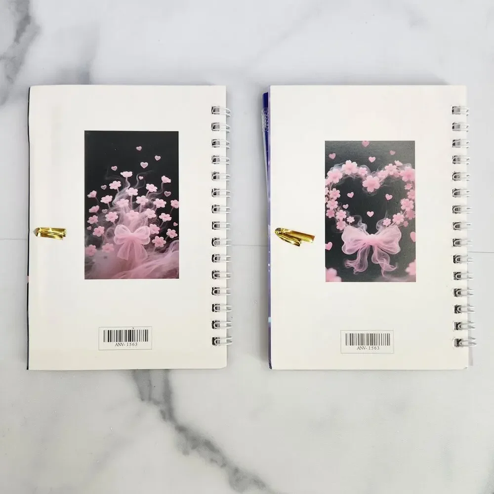 2 Spiral Pocket Notebook/Pen sets Bow Designs 4x5.5